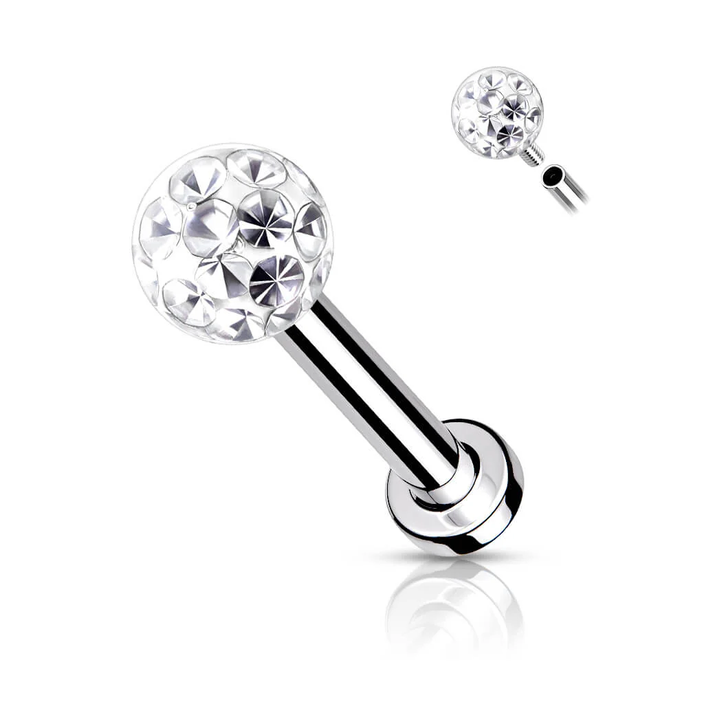 Labret Kugel Zirkonia Innengewinde - Image 6