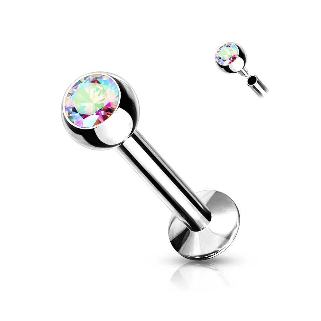 Labret Kugel Zirkonia Innengewinde - Image 9