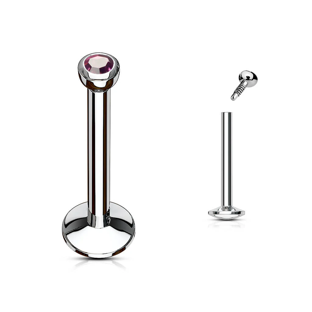 Labret Kugel Zirkonia Innengewinde - Image 3
