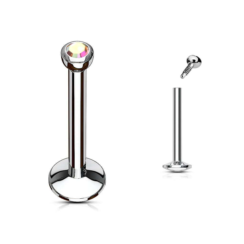 Labret Kugel Zirkonia Innengewinde - Image 4
