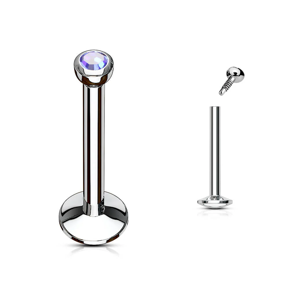 Labret Kugel Zirkonia Innengewinde - Image 5