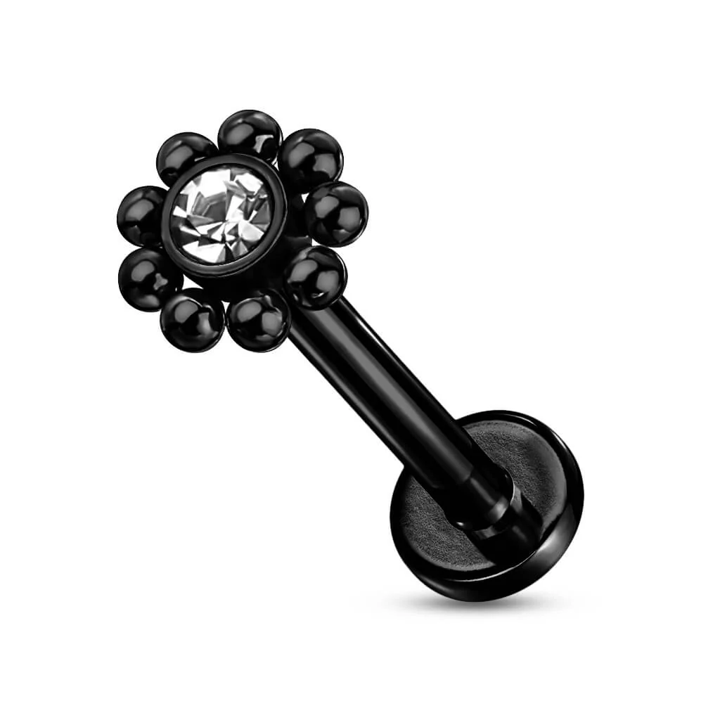 Labret Blume Zirkonia Innengewinde - Image 4