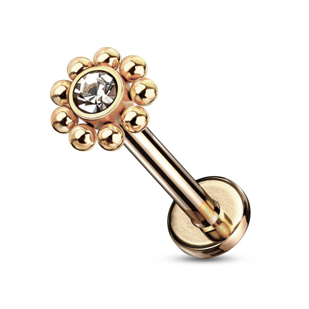Labret Blume Zirkonia Innengewinde - Image 6