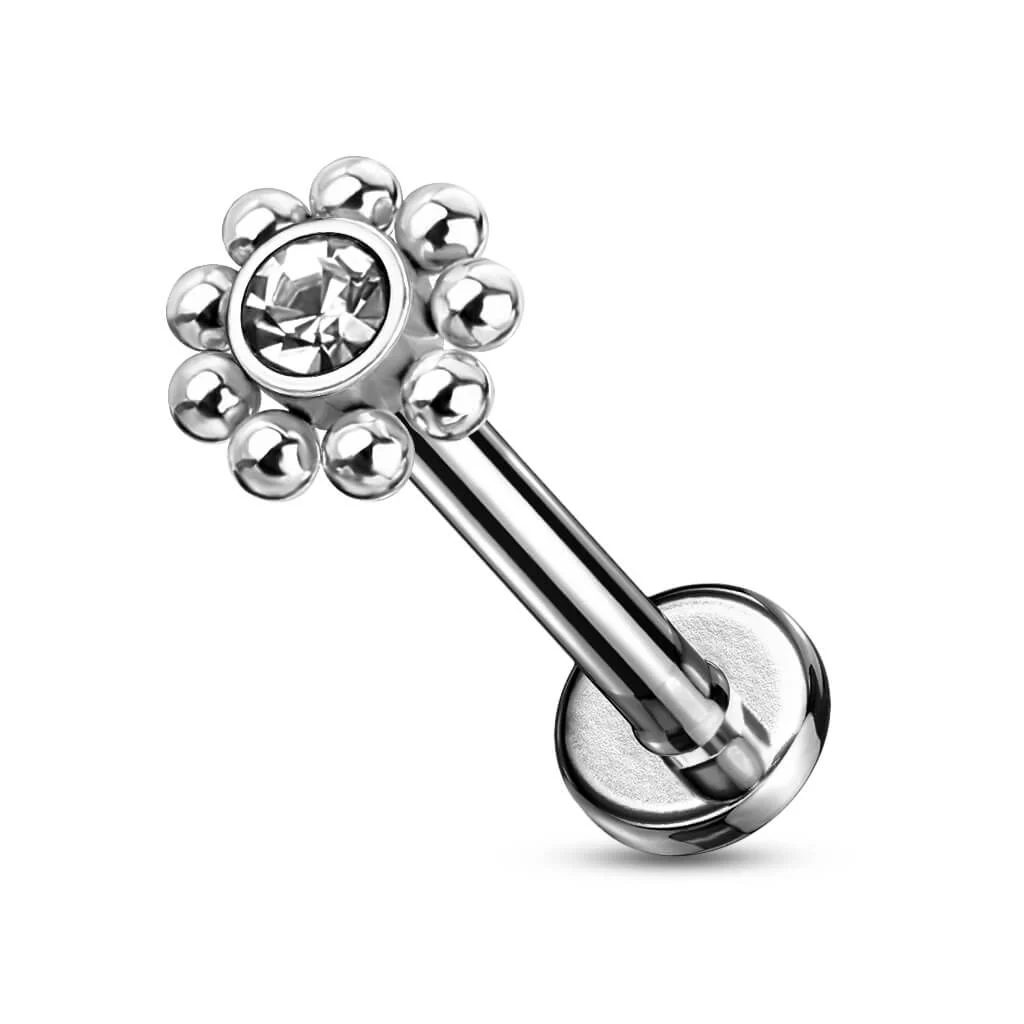 Labret Blume Zirkonia Innengewinde - Image 8
