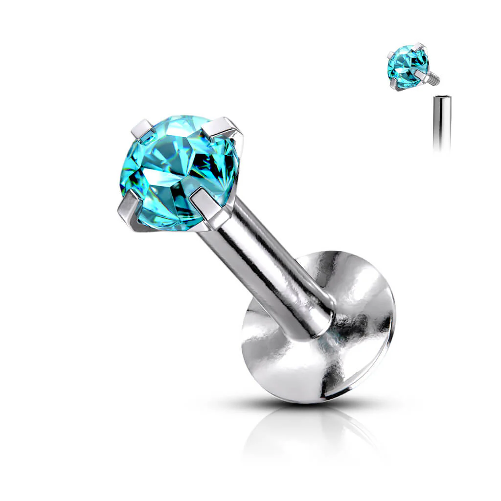Labret Zirkonia Silber Innengewinde - Image 9
