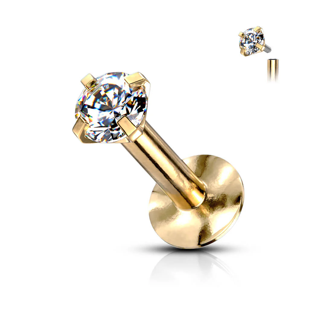 Labret Zirkonia Titan PVD Innengewinde - Image 2