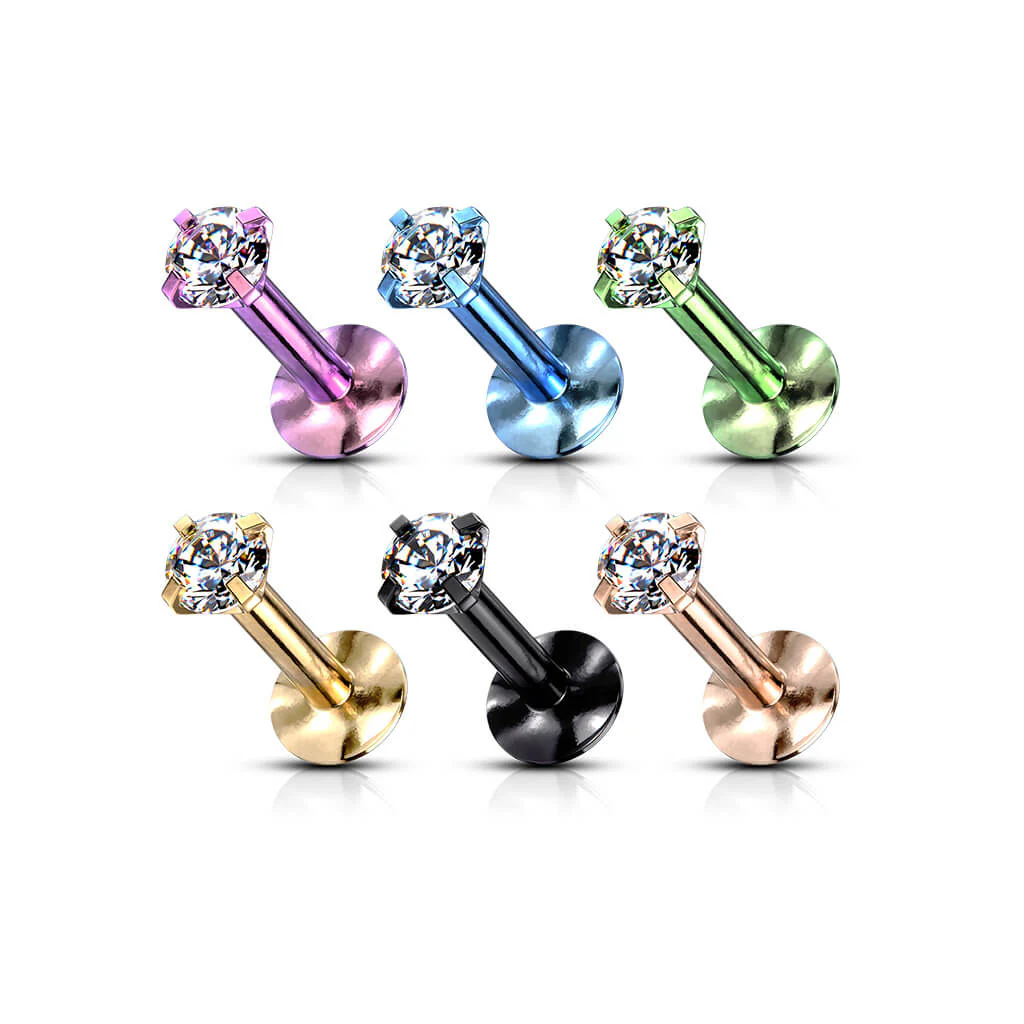 Labret Zirkonia Titan PVD Innengewinde - Image 3
