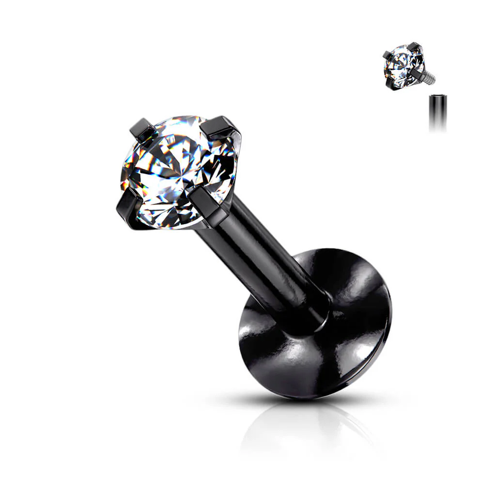 Labret Zirkonia Titan PVD Innengewinde - Image 4