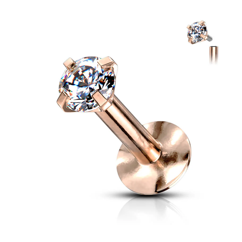 Labret Zirkonia Titan PVD Innengewinde - Image 5