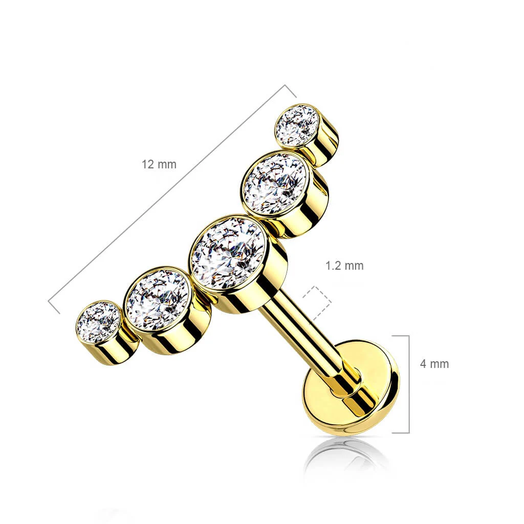 Labret 5 Zirkonia Innengewinde - Image 11