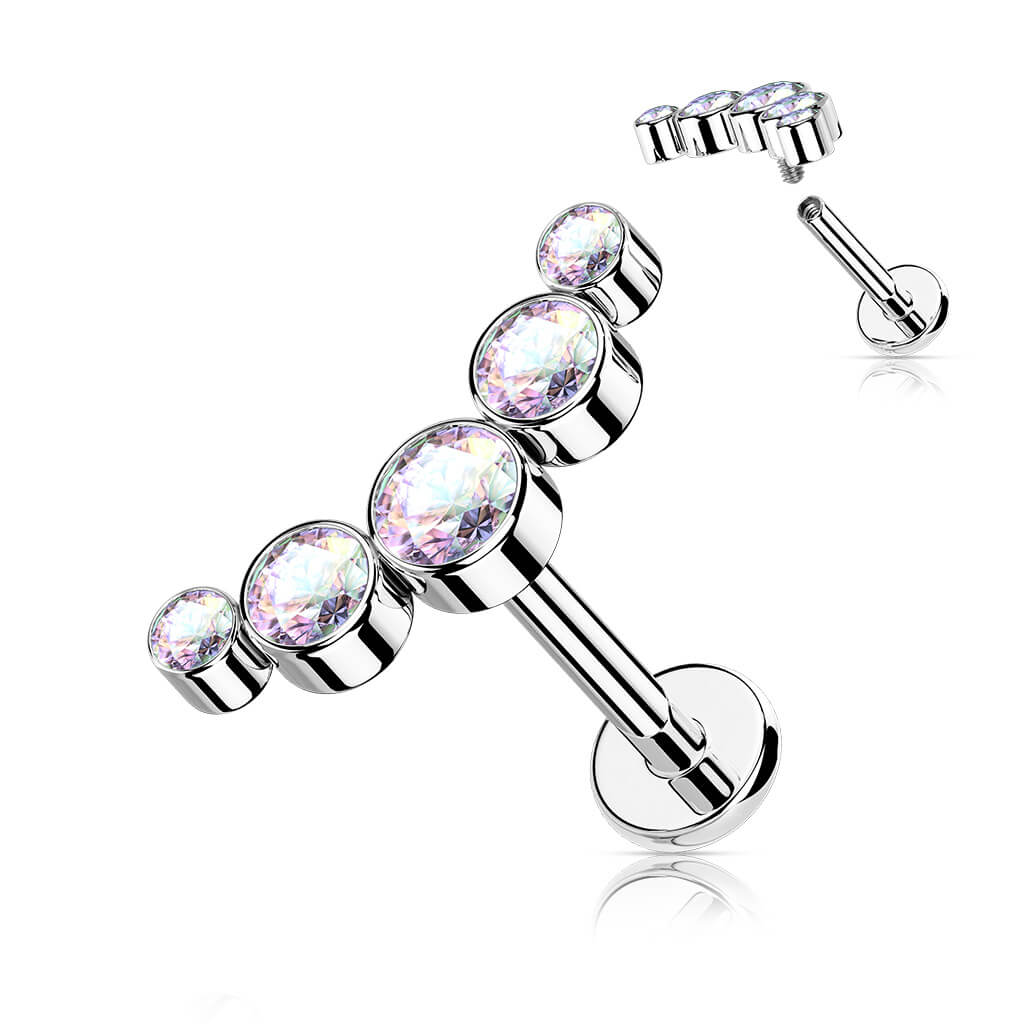 Labret 5 Zirkonia Innengewinde - Image 2