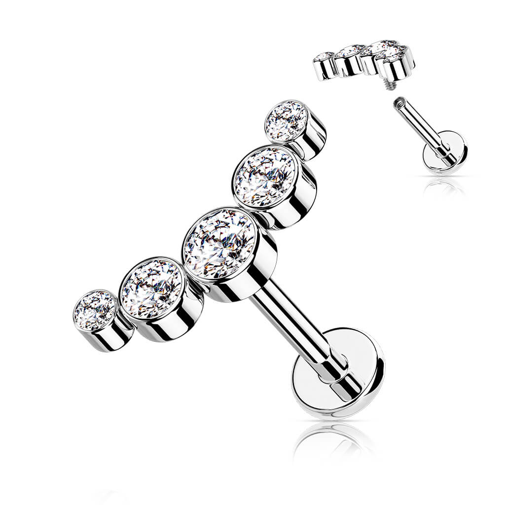Labret 5 Zirkonia Innengewinde - Image 3
