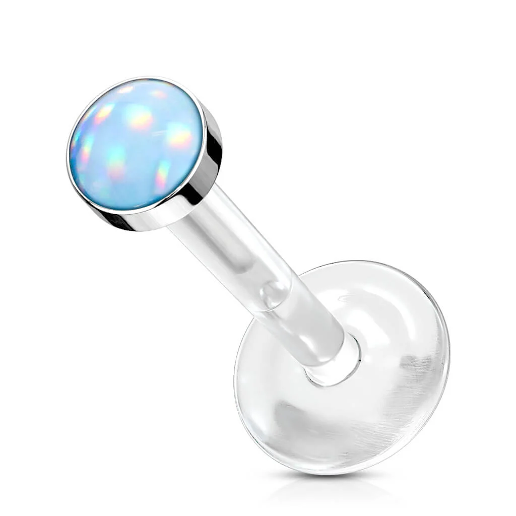 Labret Glänzender Flacher Synthetik Stein - Image 2