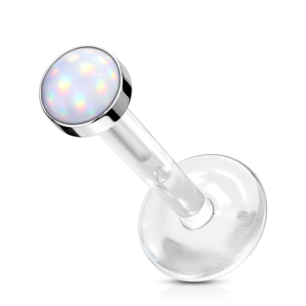 Labret Glänzender Flacher Synthetik Stein - Image 4