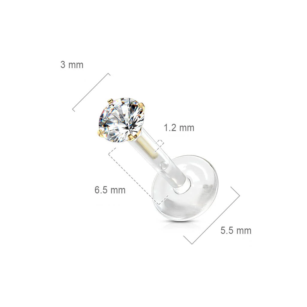 Labret Zirkonia Krappenfassung - Image 3