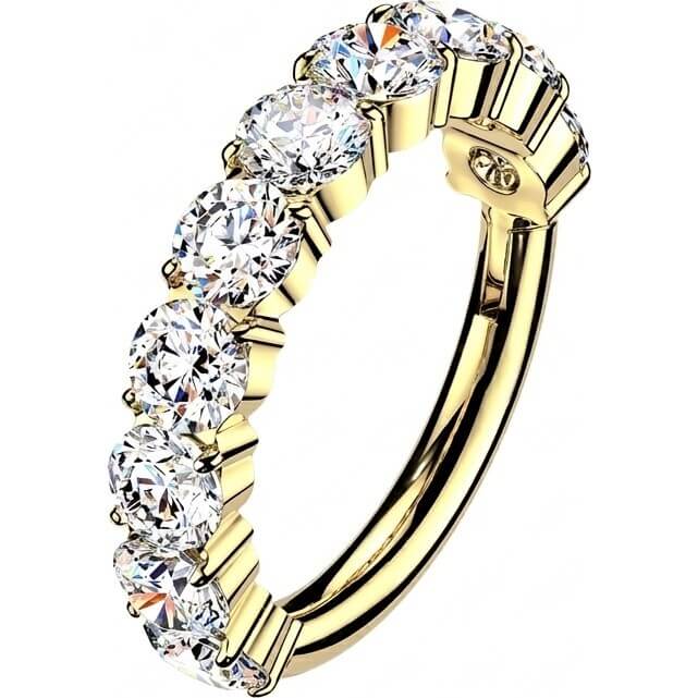 Titan Ring 10 nach außen gerichtete Krappenfassung Moissanites Clicker