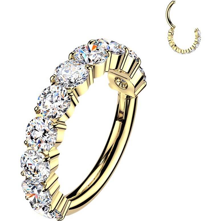 Titan Ring 10 nach außen gerichtete Krappenfassung Moissanites Clicker - Image 3