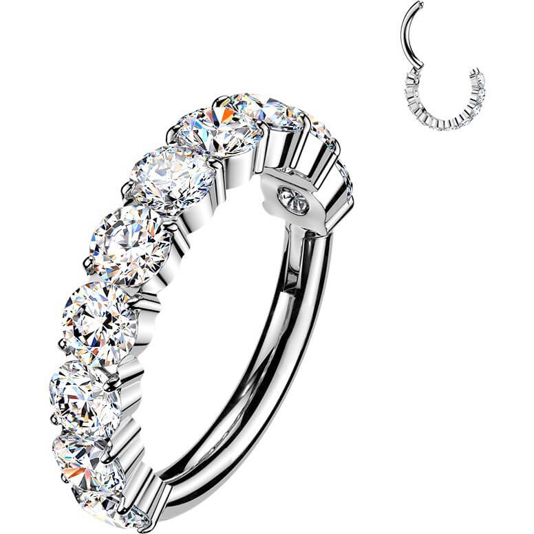 Titan Ring 10 nach außen gerichtete Krappenfassung Moissanites Clicker - Image 4