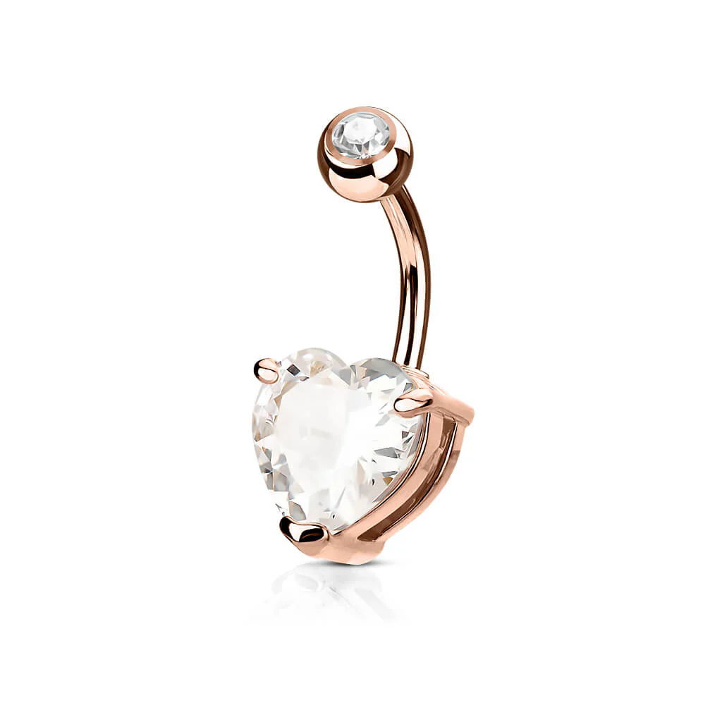 Bauchnabelpiercing Herz Zirkonia - Image 6
