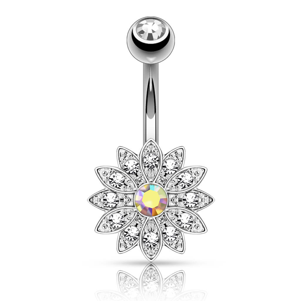 Bauchnabelpiercing Blume Zirkonia - Image 2