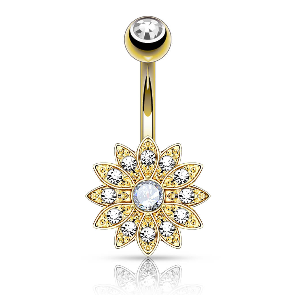 Bauchnabelpiercing Blume Zirkonia - Image 5
