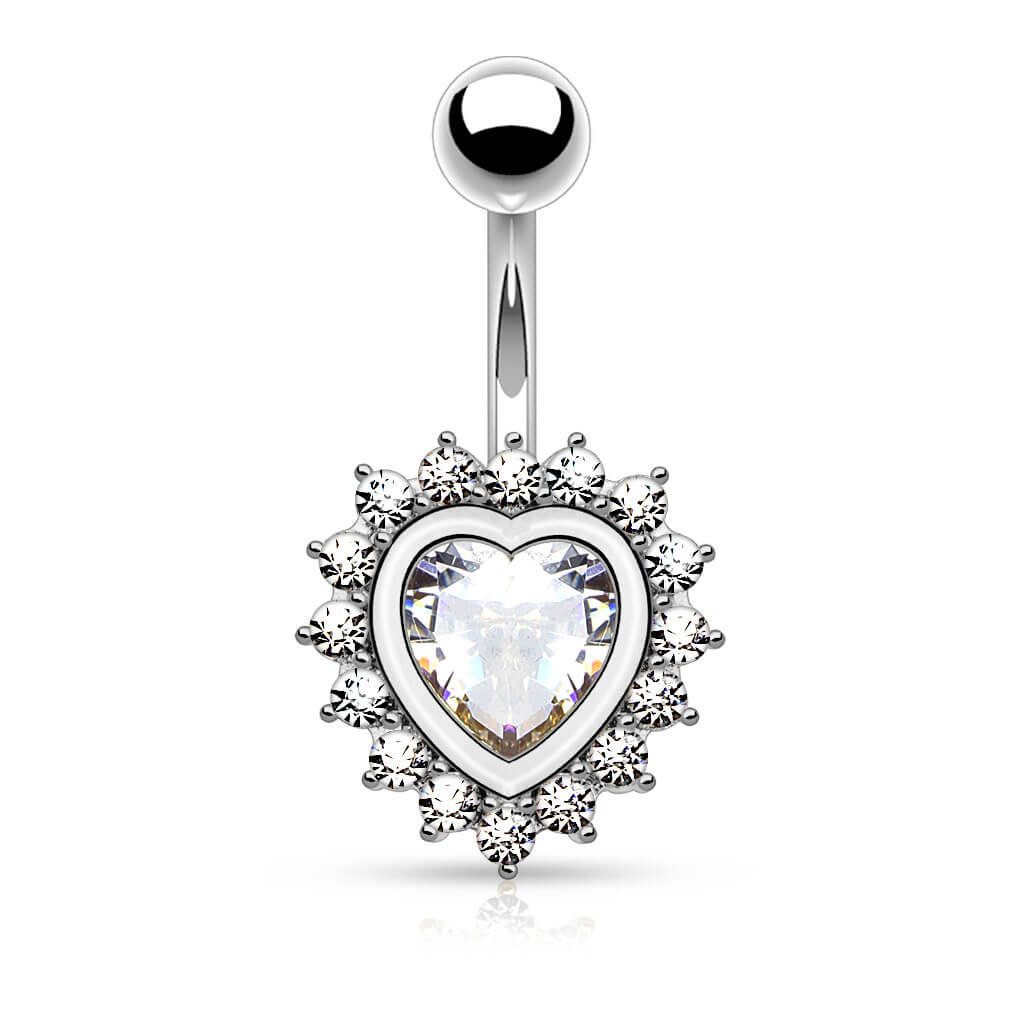 Bauchnabelpiercing Herz Zirkonia - Image 2