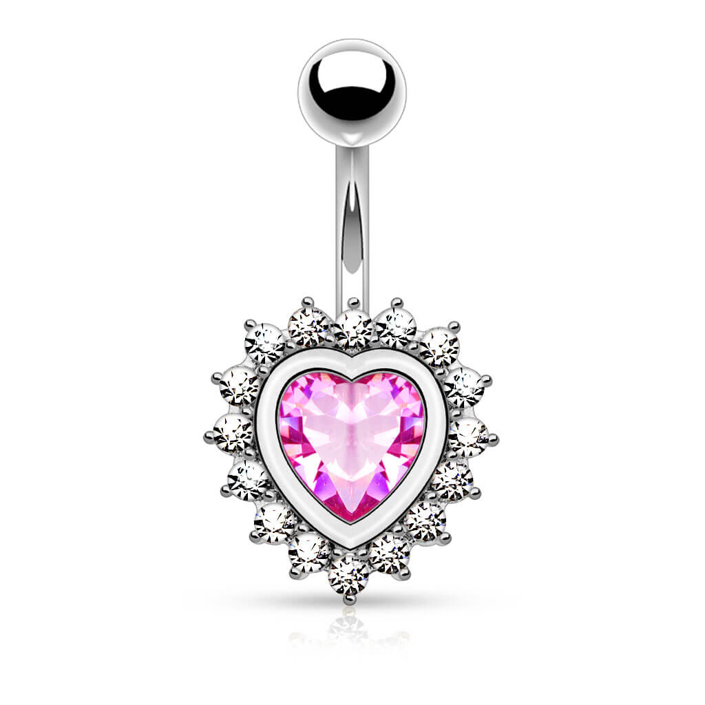 Bauchnabelpiercing Herz Zirkonia - Image 3