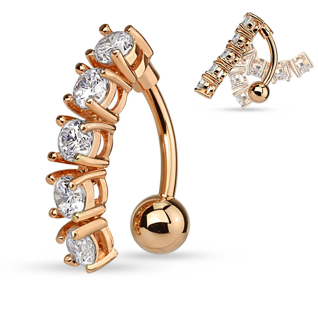 Bauchnabelpiercing 5 Zirkonia Bunt - Image 5