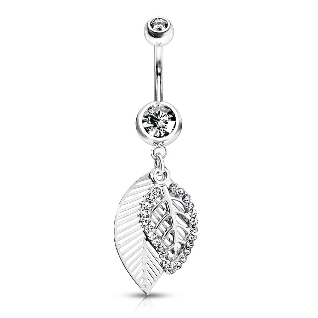 Bauchnabelpiercing Blätter beweglich Zirkonia - Image 2