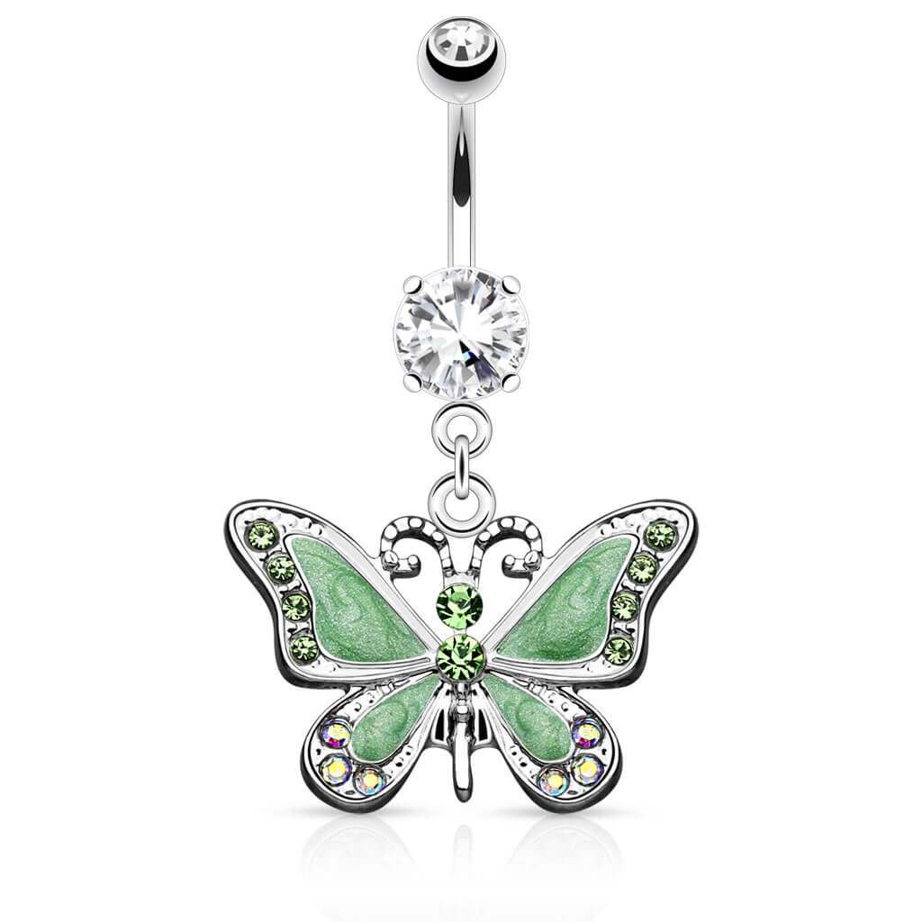 Bauchnabelpiercing Schmetterling beweglich Zirkonia - Image 2