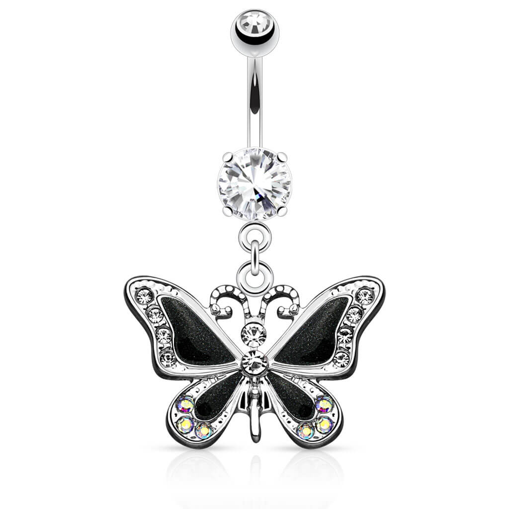 Bauchnabelpiercing Schmetterling beweglich Zirkonia - Image 3