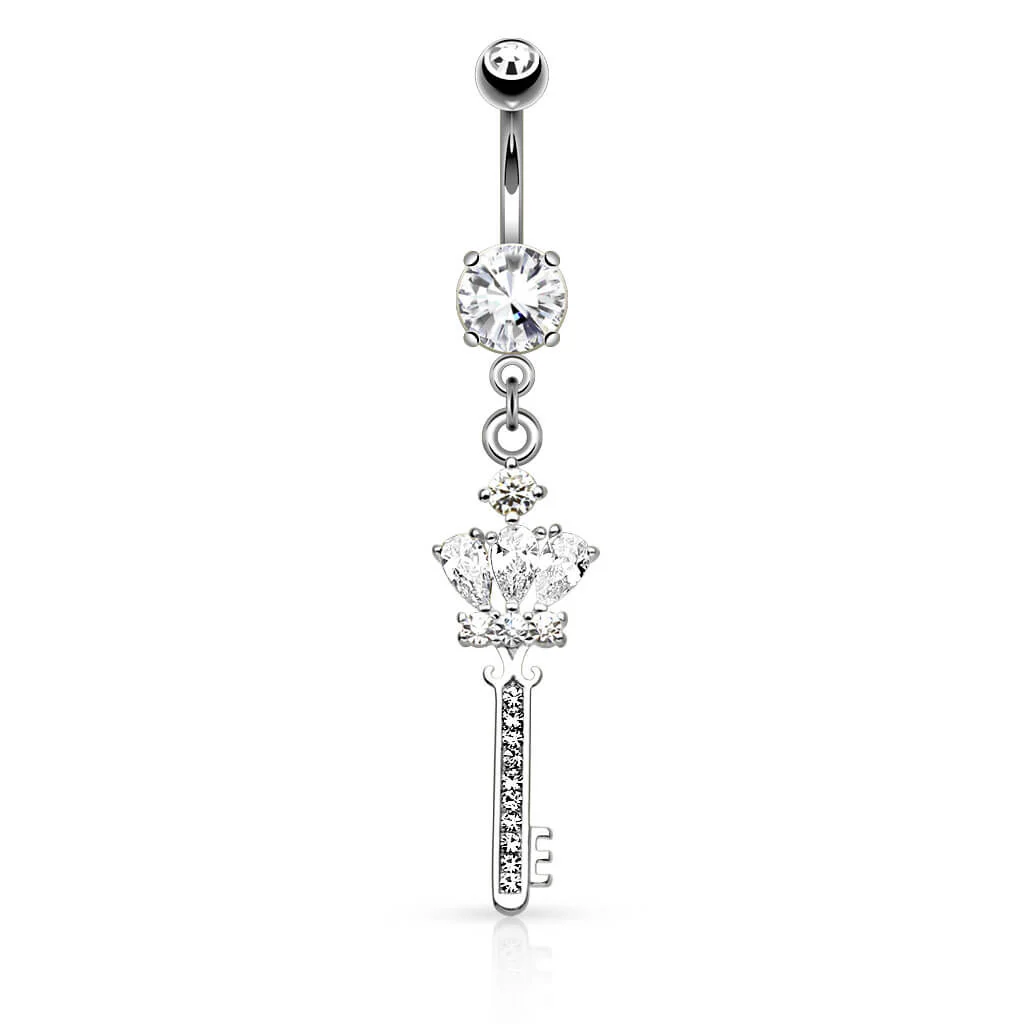 Bauchnabelpiercing Schlüssel beweglich Zirkonia - Image 2