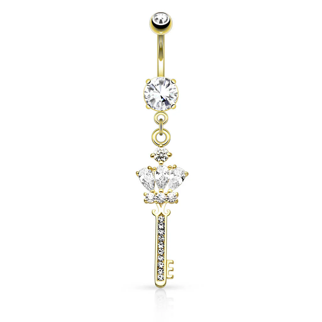 Bauchnabelpiercing Schlüssel beweglich Zirkonia - Image 3