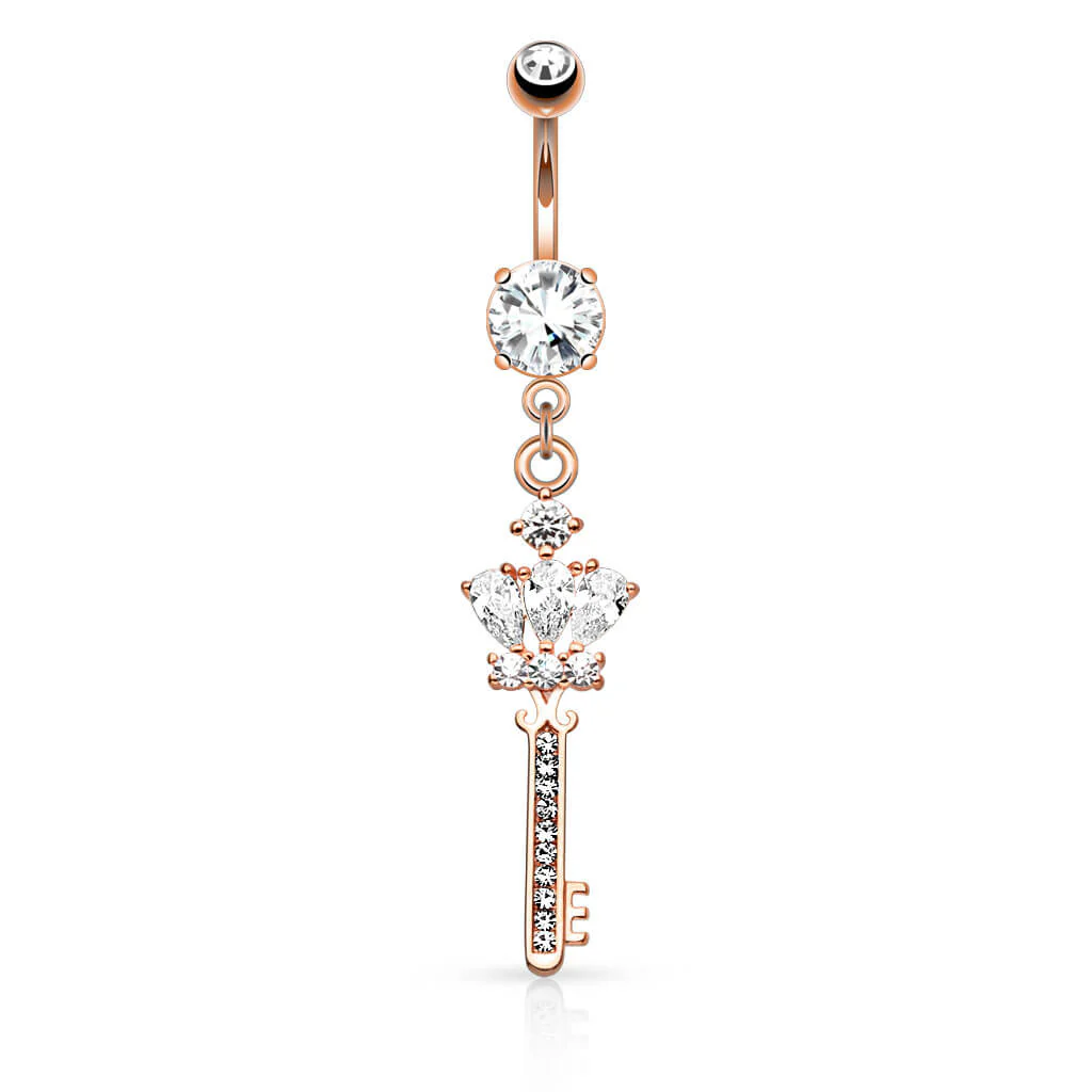 Bauchnabelpiercing Schlüssel beweglich Zirkonia - Image 4