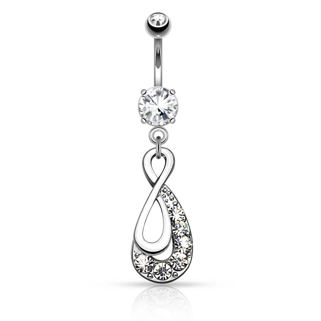 Bauchnabelpiercing Unendlichkeit beweglich Zirkonia - Image 2