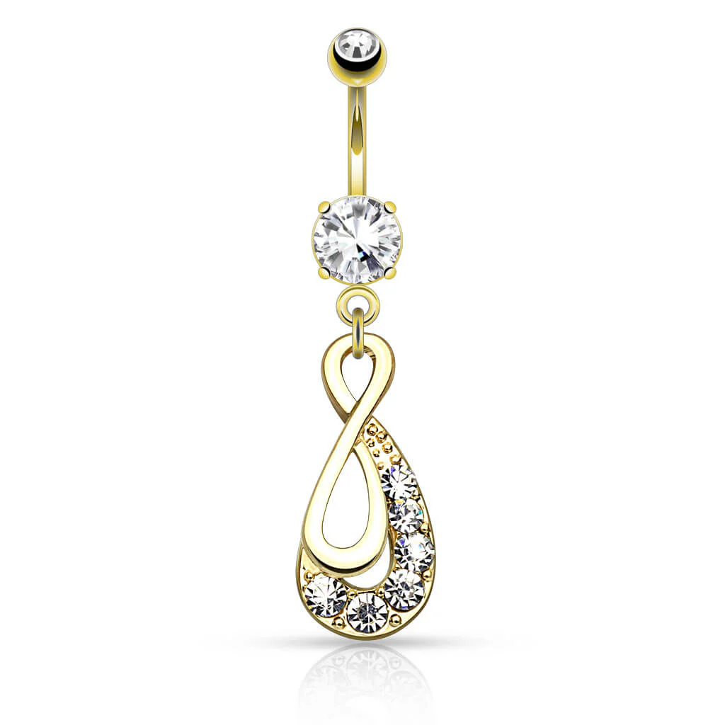 Bauchnabelpiercing Unendlichkeit beweglich Zirkonia - Image 3