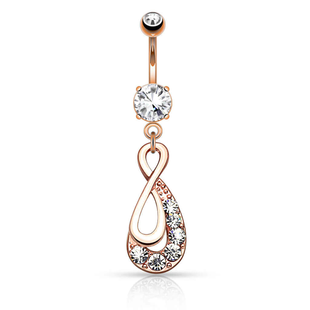 Bauchnabelpiercing Unendlichkeit beweglich Zirkonia - Image 4