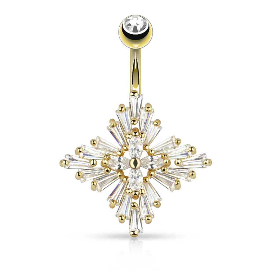 Bauchnabelpiercing Princess Cut Zirkonia - Image 3