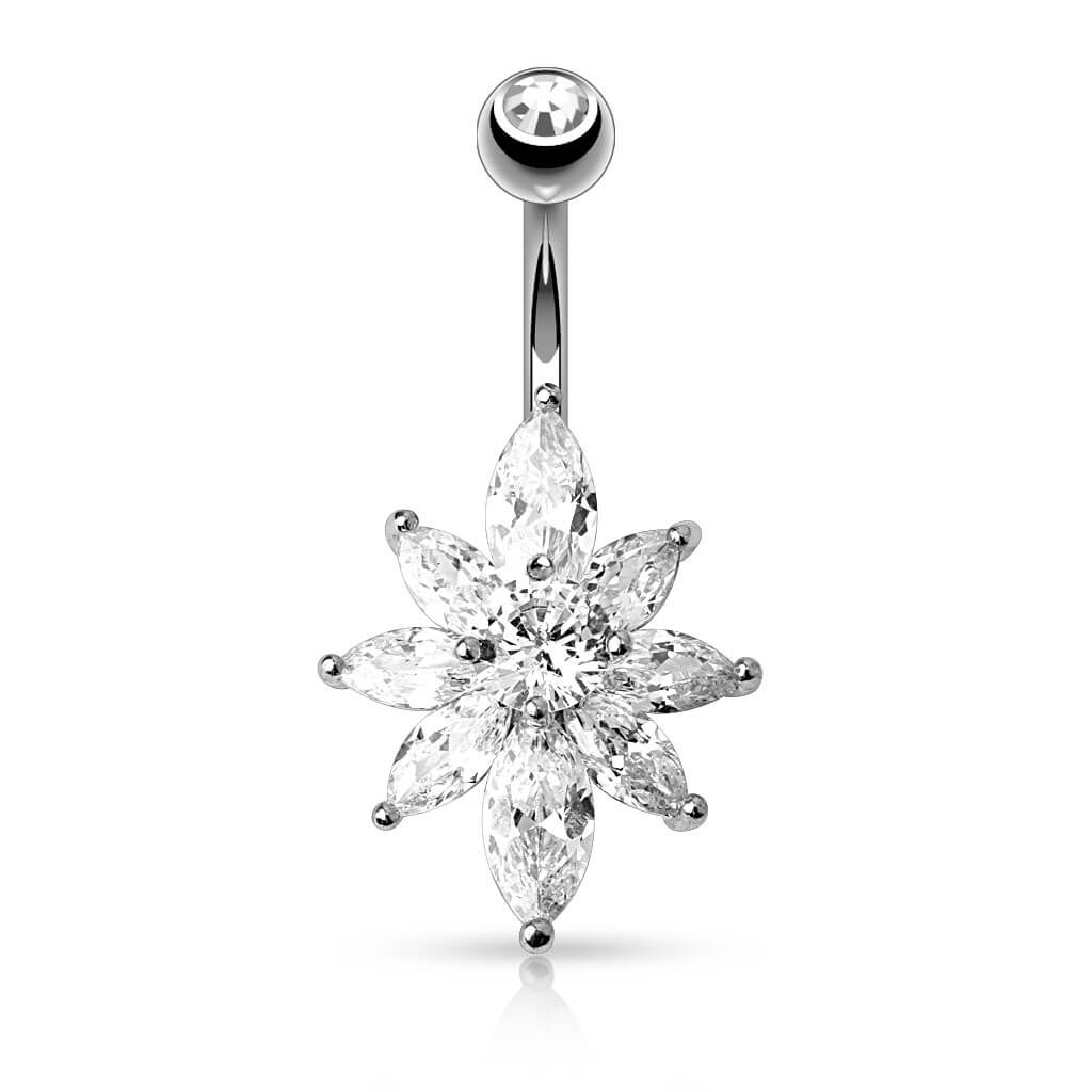 Bauchnabelpiercing Blume Zirkonia - Image 2