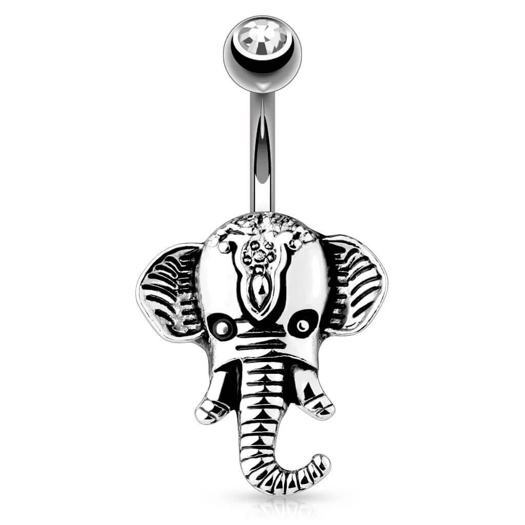 Bauchnabelpiercing Elefant Zirkonia - Image 4