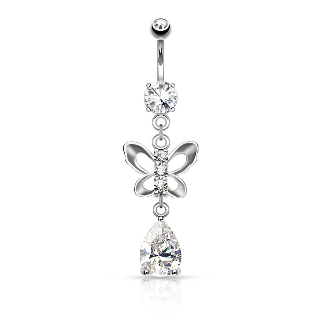 Bauchnabelpiercing Schmetterling Zirkonia - Image 2