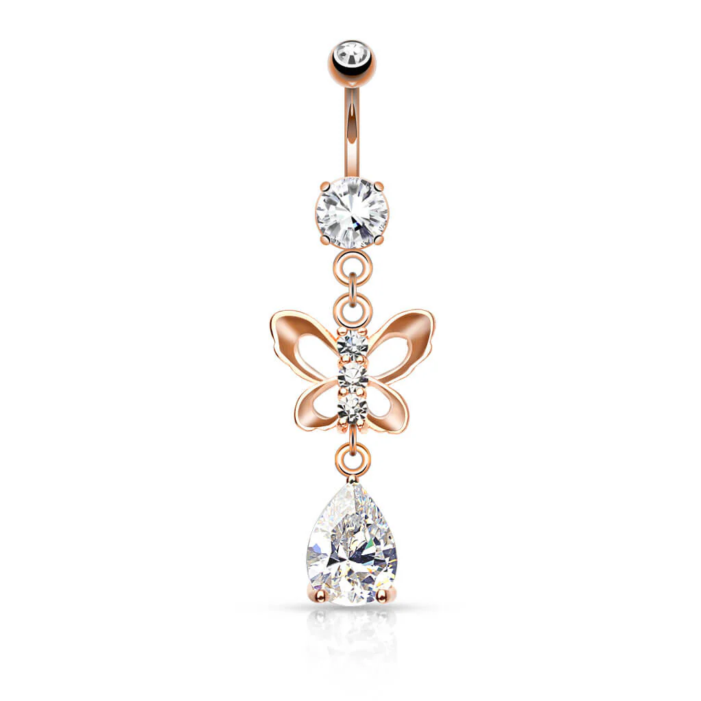 Bauchnabelpiercing Schmetterling Zirkonia - Image 4