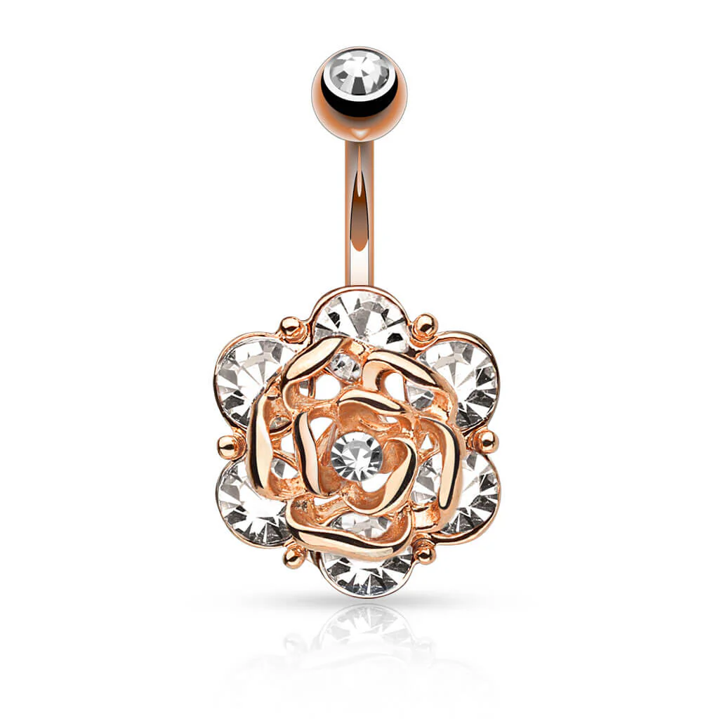 Bauchnabelpiercing Rose Zirkonia - Image 4