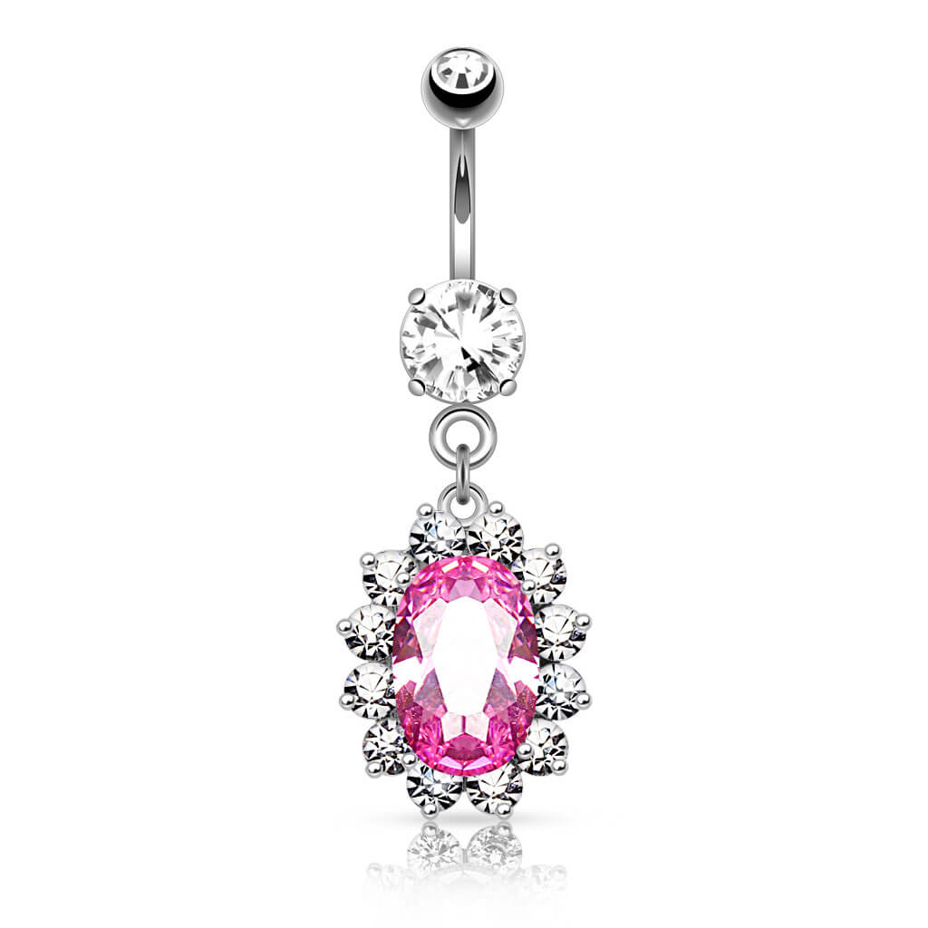 Bauchnabelpiercing Blume beweglich Zirkonia - Image 2