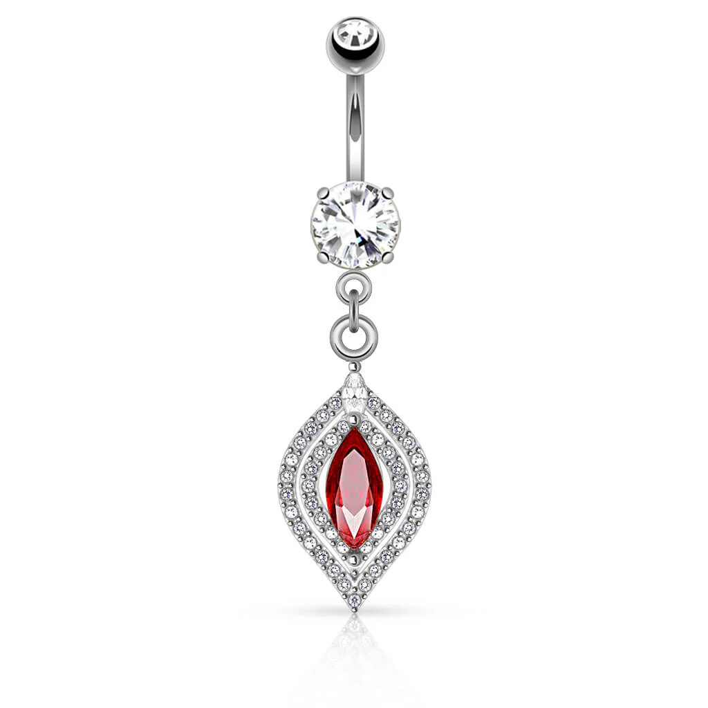 Bauchnabelpiercing Maquise Schliff Zirkonia - Image 2