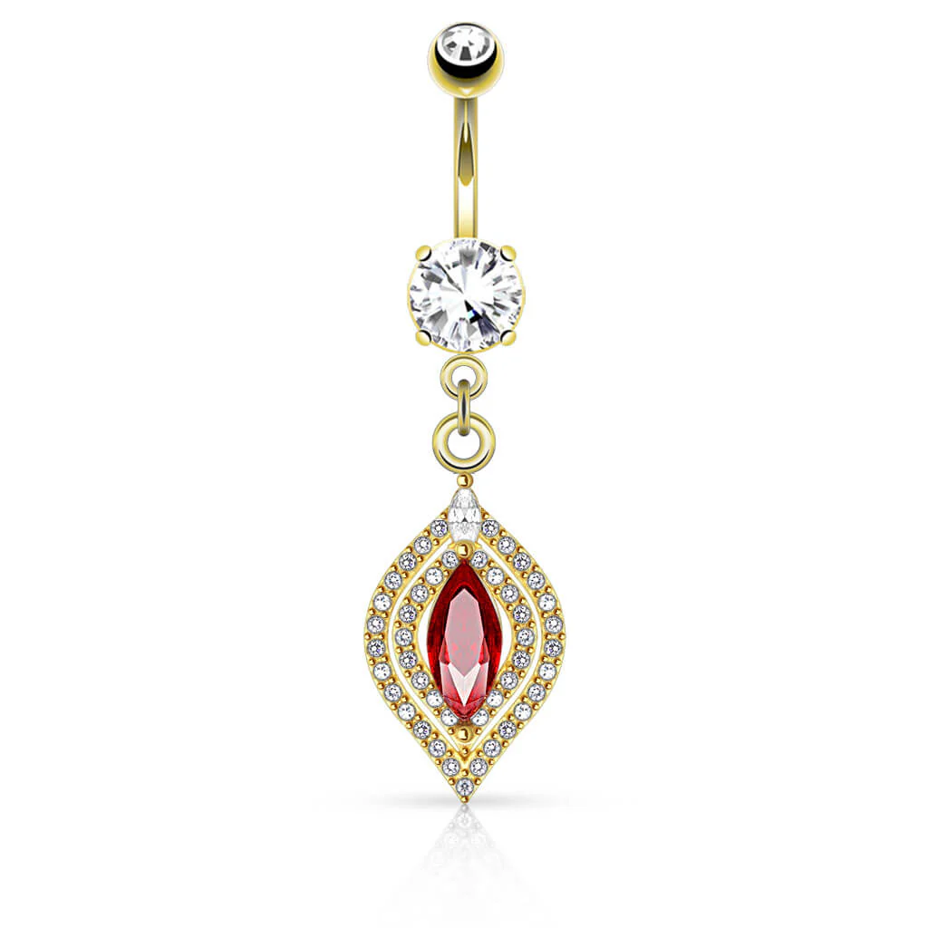 Bauchnabelpiercing Maquise Schliff Zirkonia - Image 3
