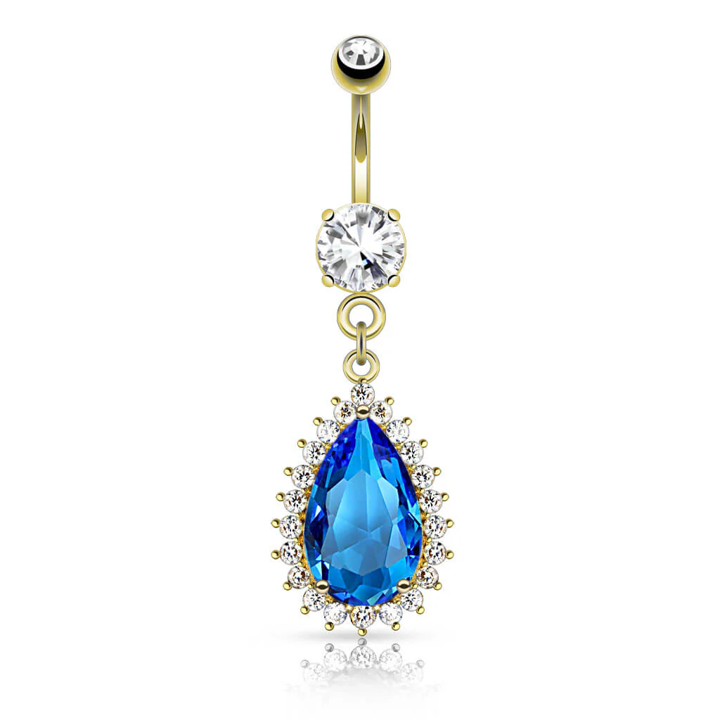Bauchnabelpiercing Tropfen beweglich Zirkonia - Image 3