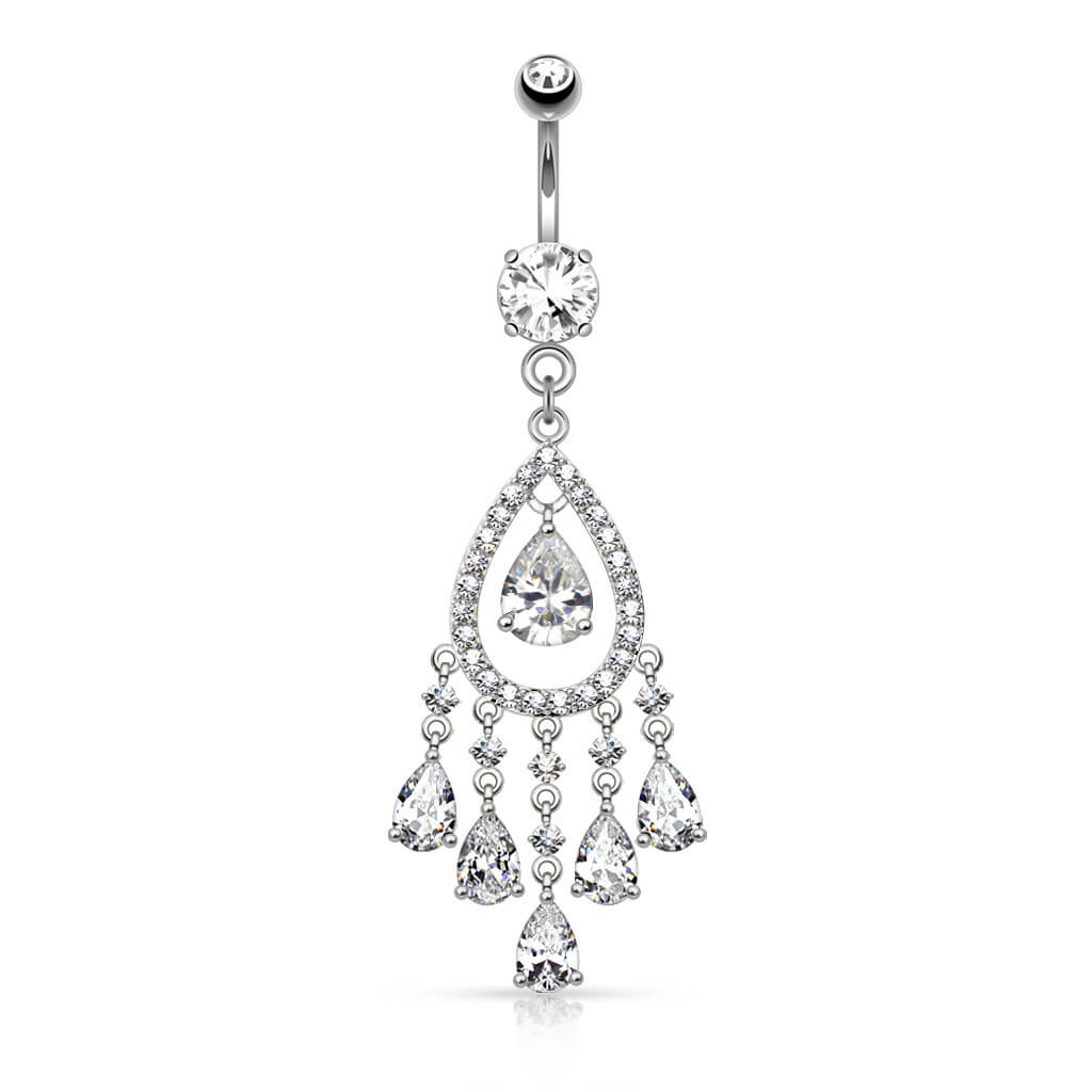 Bauchnabelpiercing Tropfen beweglich Zirkonia - Image 2