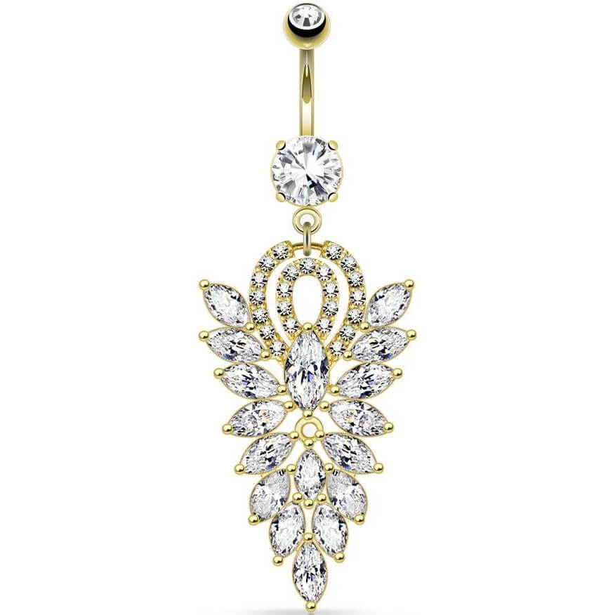 Bauchnabelpiercing Kronleuchter Zirkonia