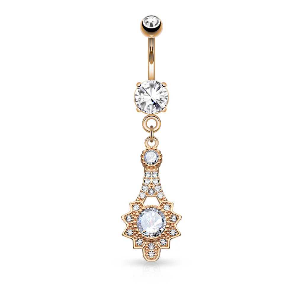 Bauchnabelpiercing Tribal Sonne beweglich Zirkonia - Image 4